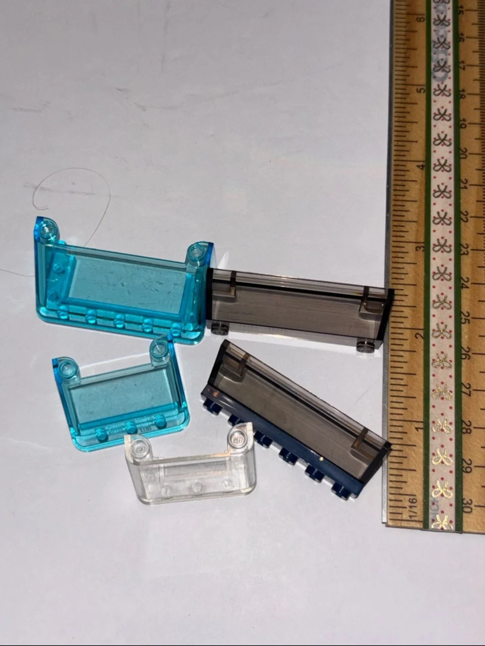 Translucent LEGO Windscreens - Blue, Dark Blue, Clear